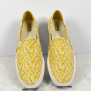 Keds Women's Yellow Floral Slip-On Sneakers